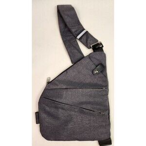 Sling Crossbody Bag Travel Anti Theft Safe Bag for Men Women Boys Water Black